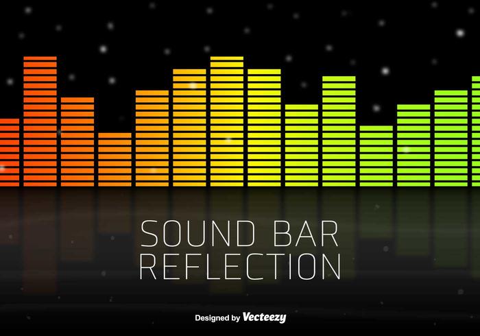 Neon Vector Sound Bars Bakgrund