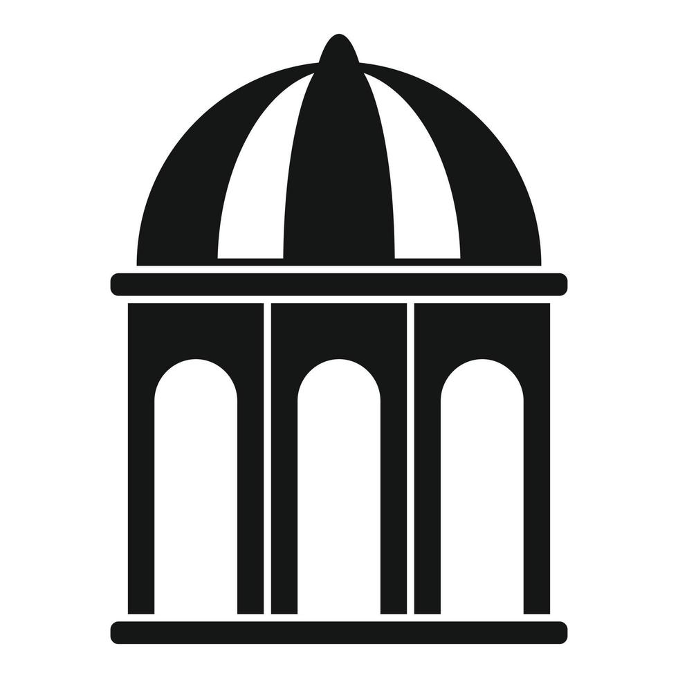 Lauben-Pavillon-Symbol, einfacher Stil vektor