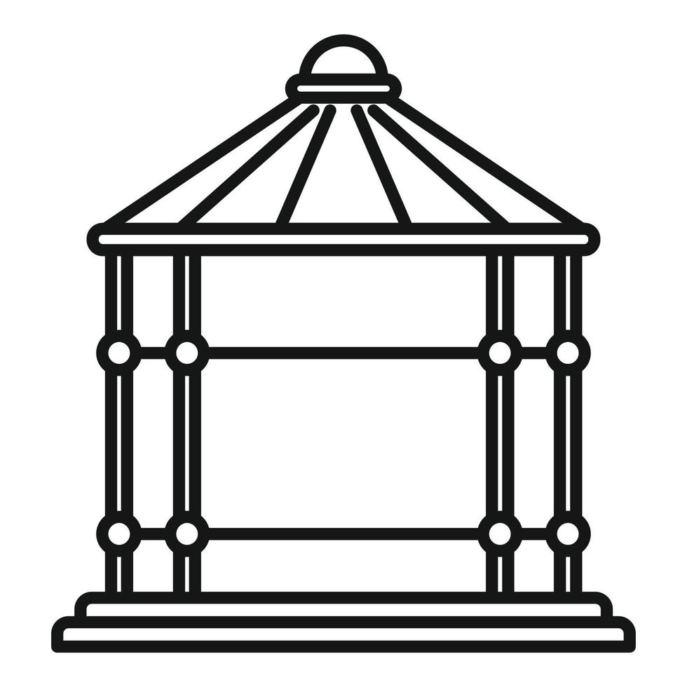 Bogen-Pavillon-Symbol, Umrissstil vektor