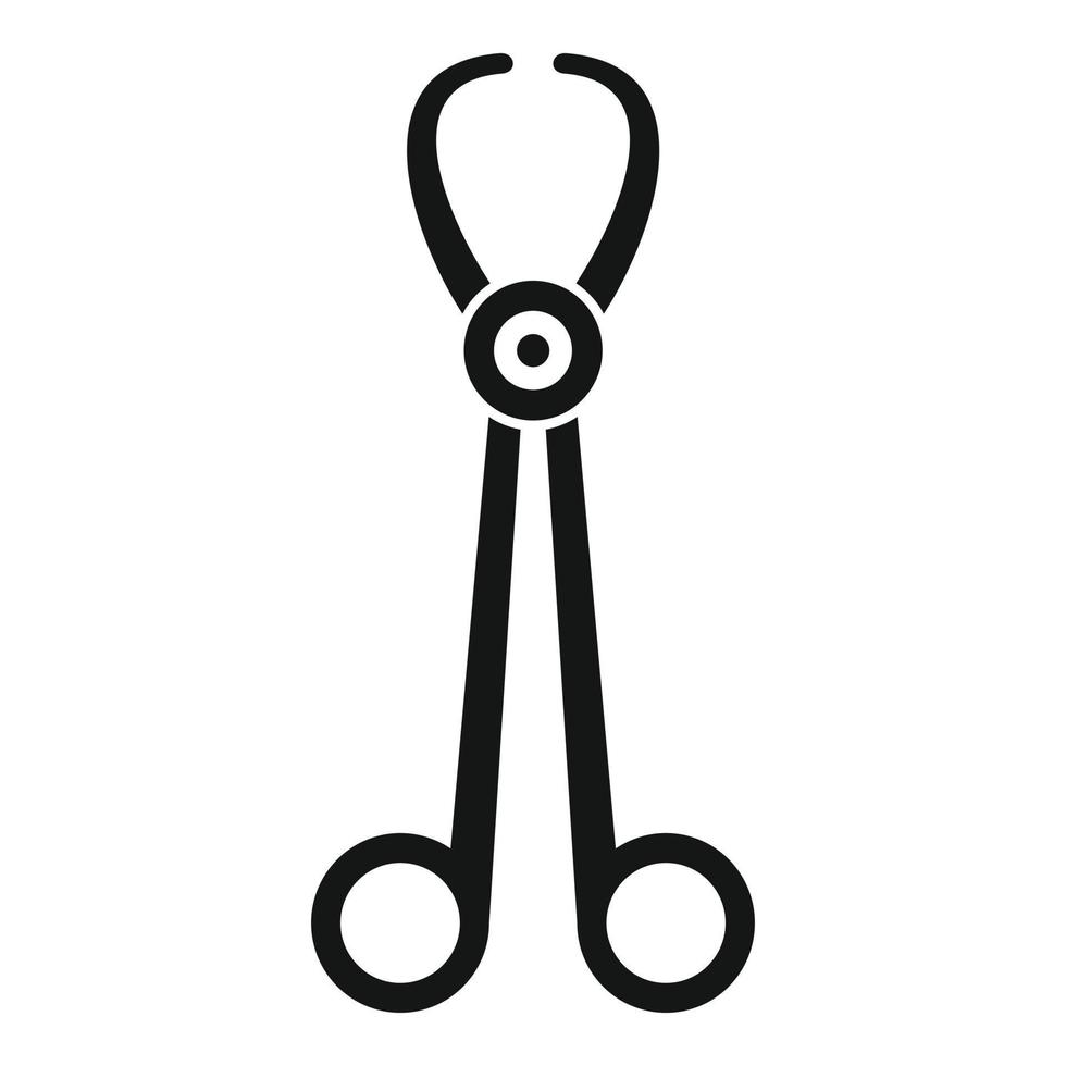 medicinsk tång ikon, enkel stil vektor