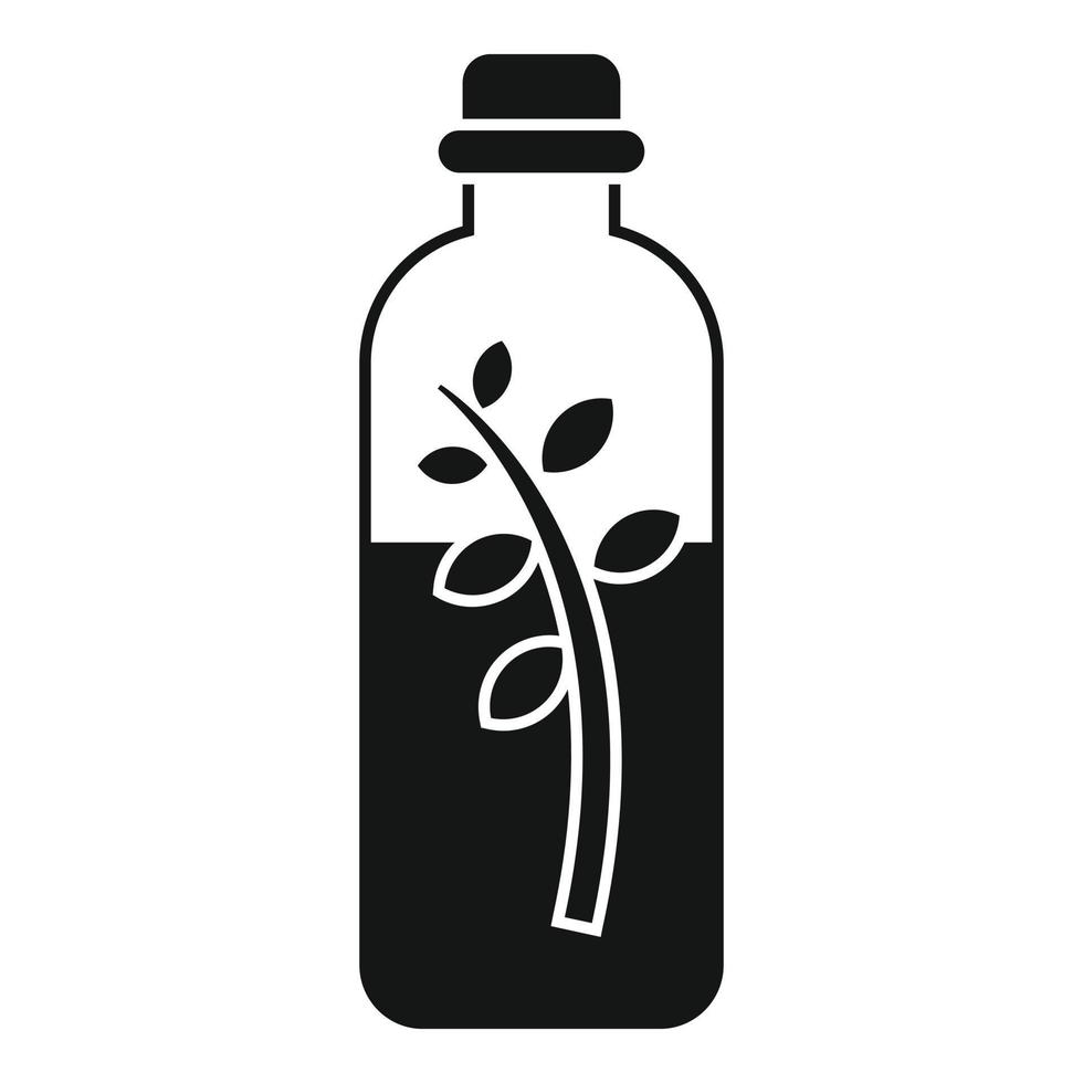 medicinsk örter flytande flaska ikon, enkel stil vektor