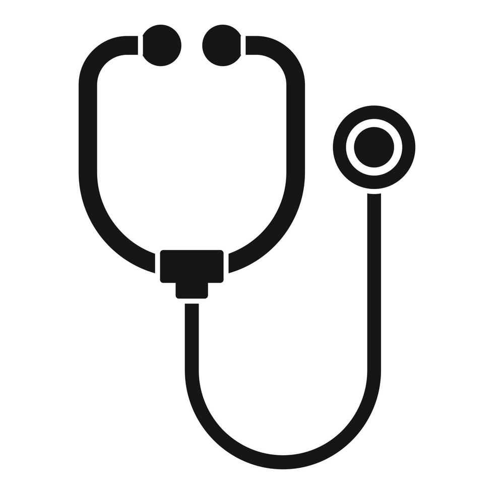 medicinsk stetoskop ikon, enkel stil vektor