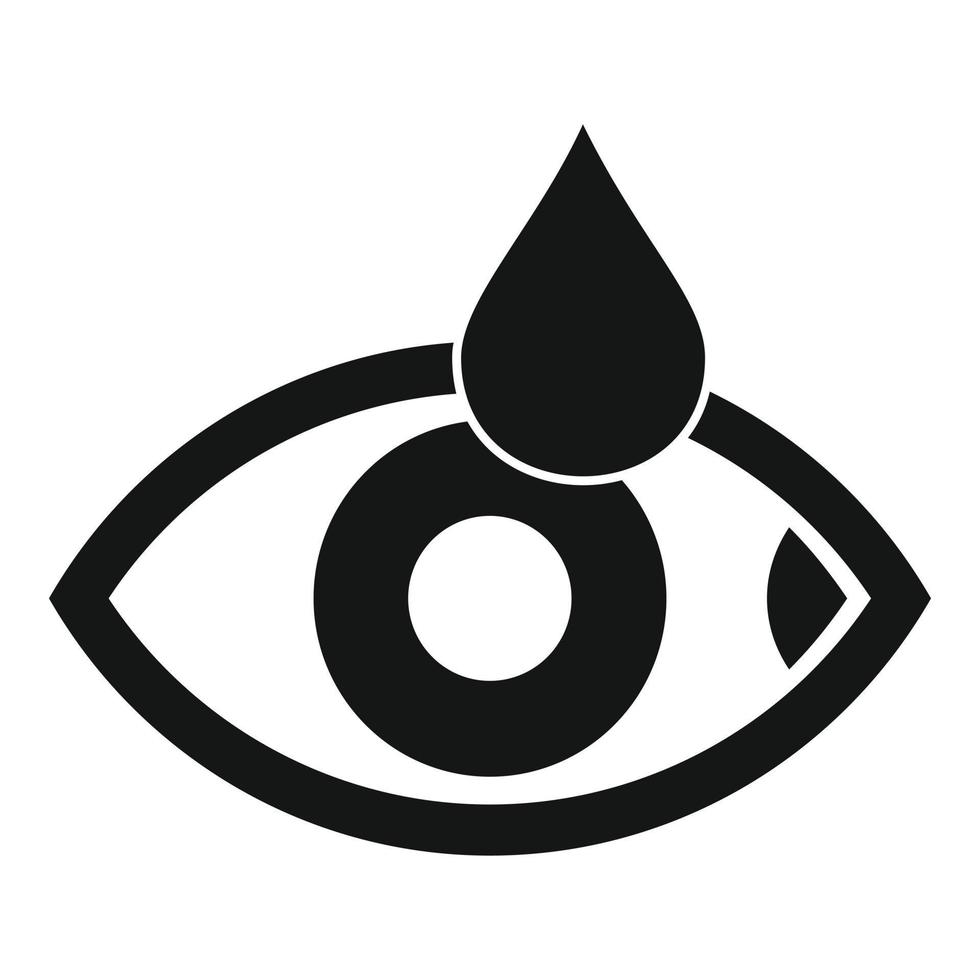 Augentropfen-Symbol, einfacher Stil vektor