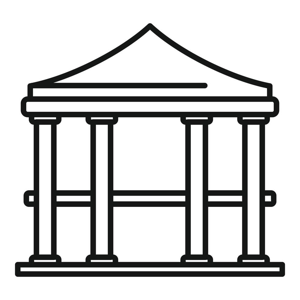 Bower Pavillon-Symbol, Umrissstil vektor