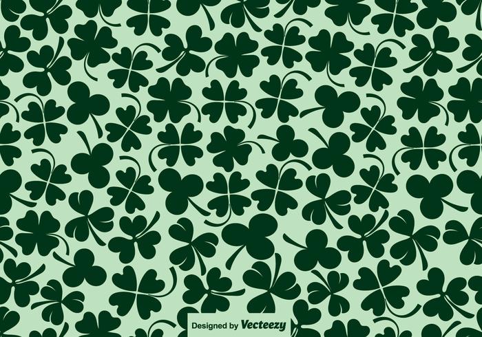 Vector Clover Icons Seamless Pattern