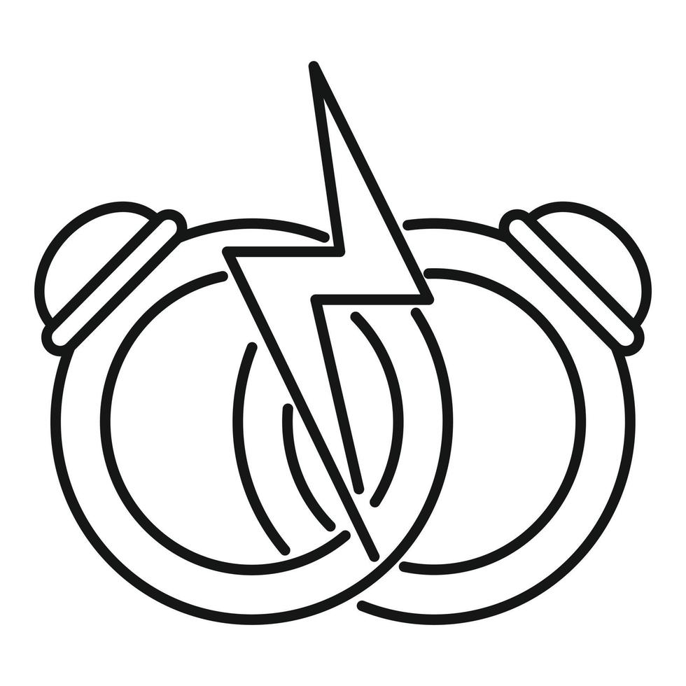 Scheidung Eheringe Symbol, Outline-Stil vektor