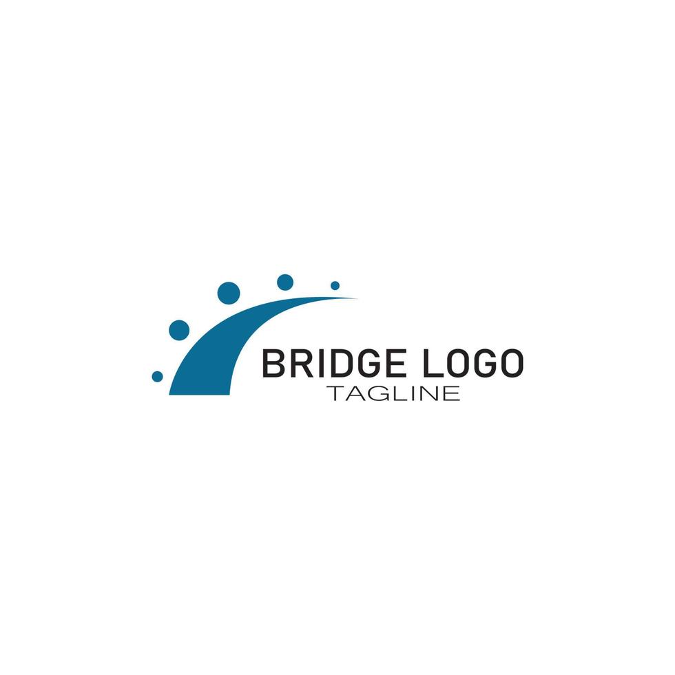 Brücke Logo Vektor Icon Illustration Design-Vorlage