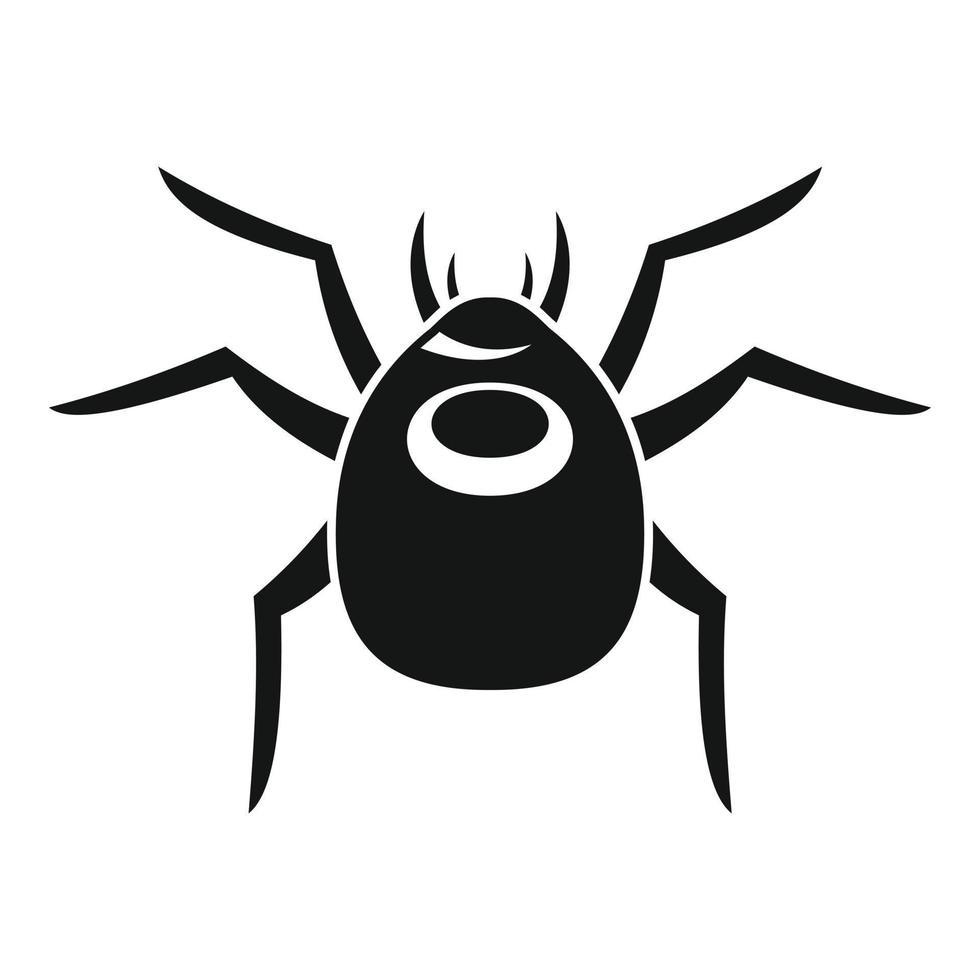 Spider Forest Bug-Symbol, einfacher Stil vektor