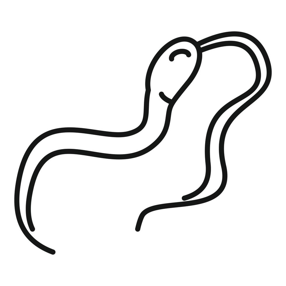 parasit ikon, översikt stil vektor