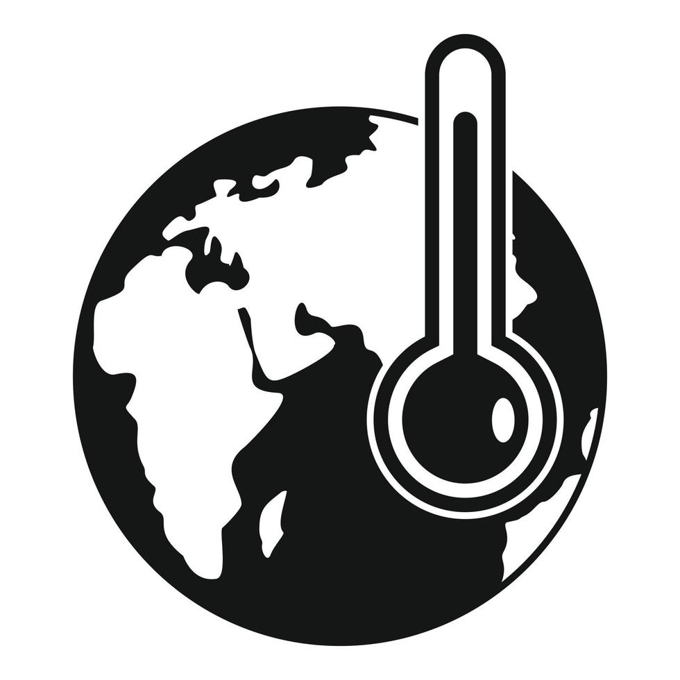 Symbol für hohe globale Temperatur, einfacher Stil vektor