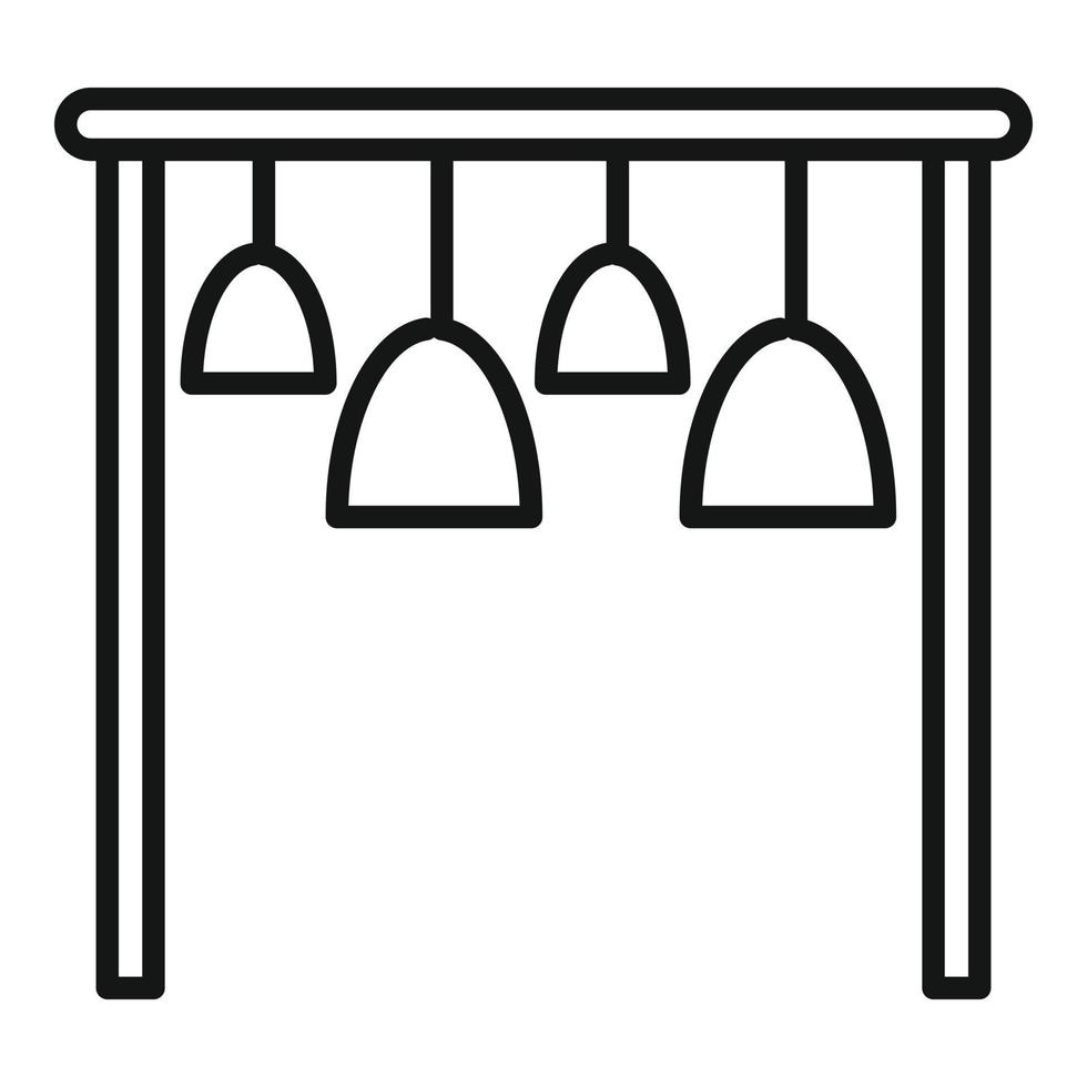 Symbol für Barglasständer, Umrissstil vektor