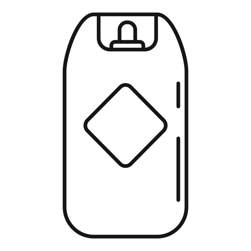 gas cylinder ikon, översikt stil vektor