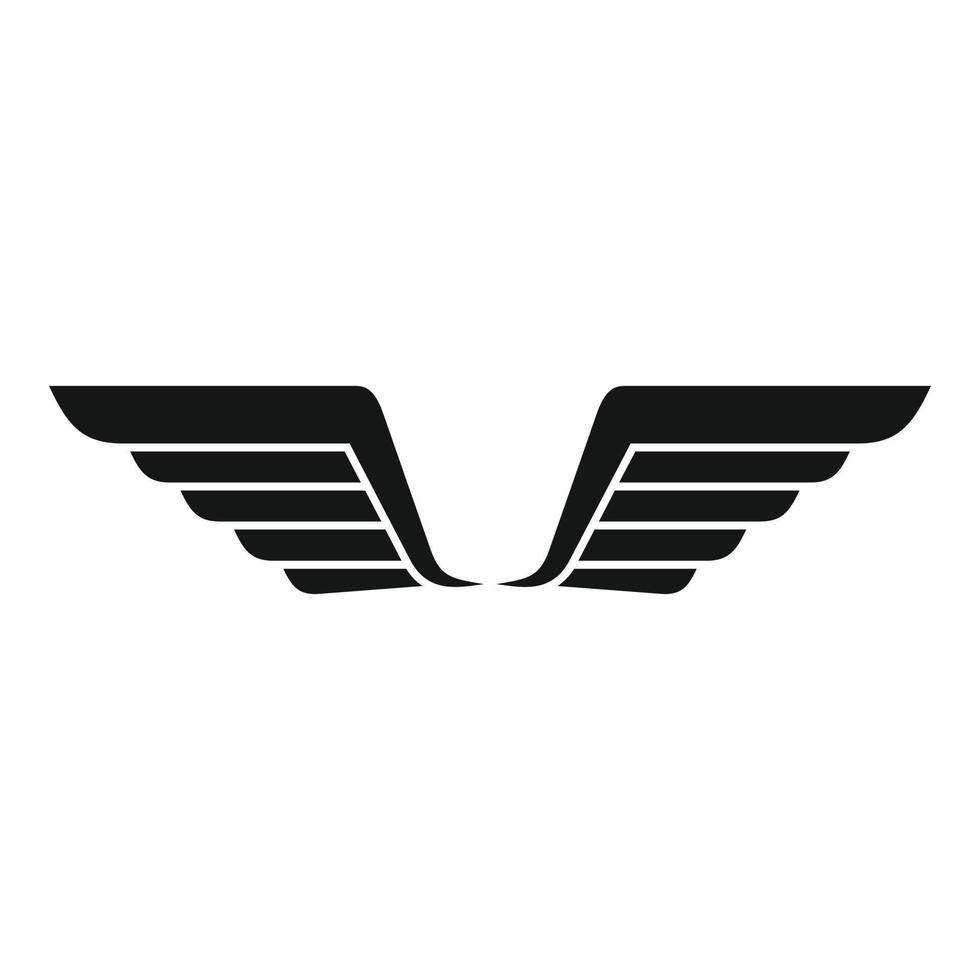 Flügel-Natur-Ikone, einfacher Stil vektor