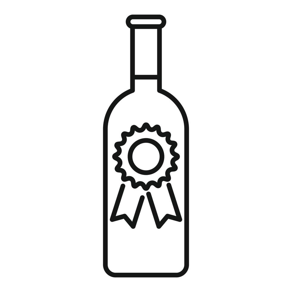 Sommelier-Weinflaschen-Symbol, Umrissstil vektor