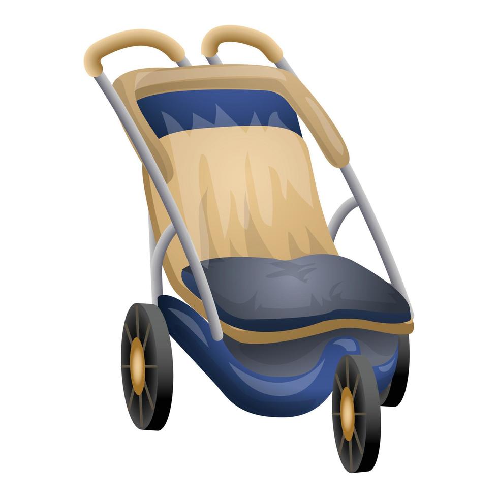 bebis buggy ikon, tecknad serie stil vektor