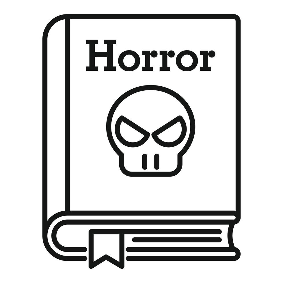 Horrorbuch-Symbol, Umrissstil vektor