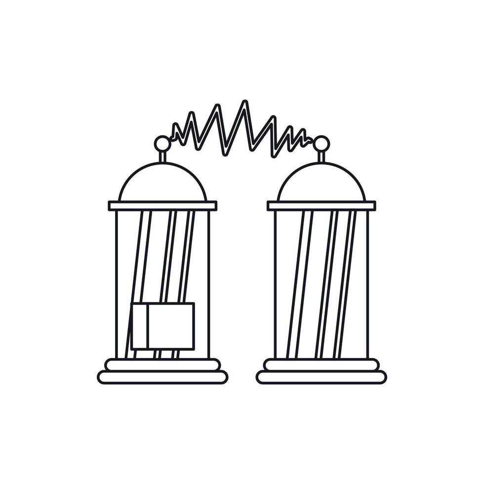 Symbol für elektrische Impulse, Umrissstil vektor