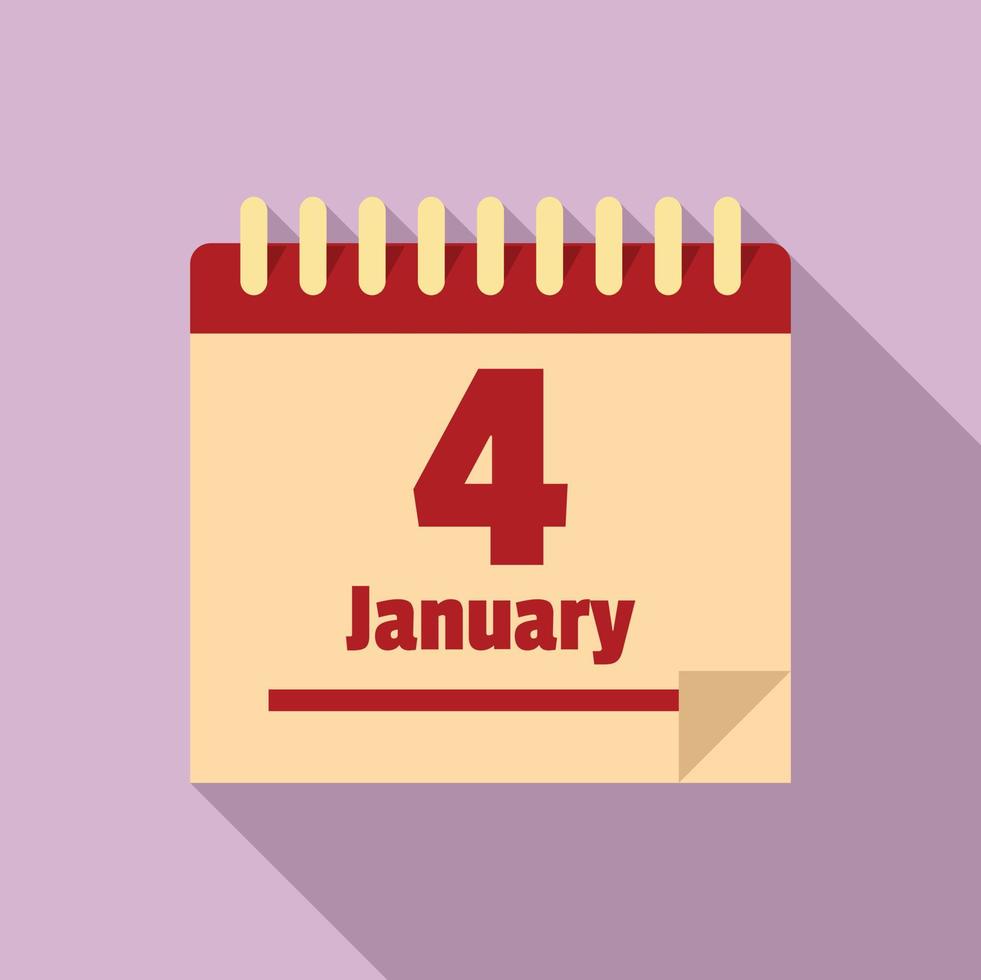januari newton dag ikon, platt stil vektor