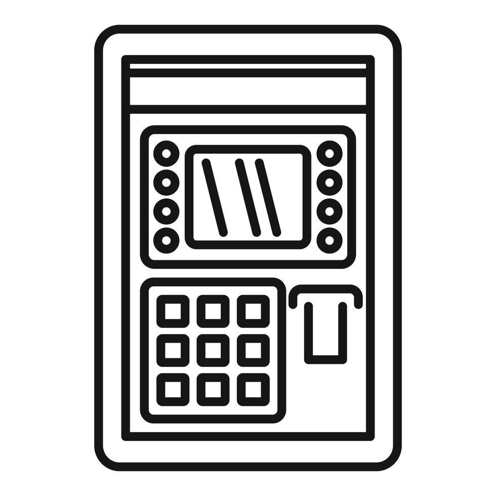 ATM-PIN-Code-Symbol, Umrissstil vektor