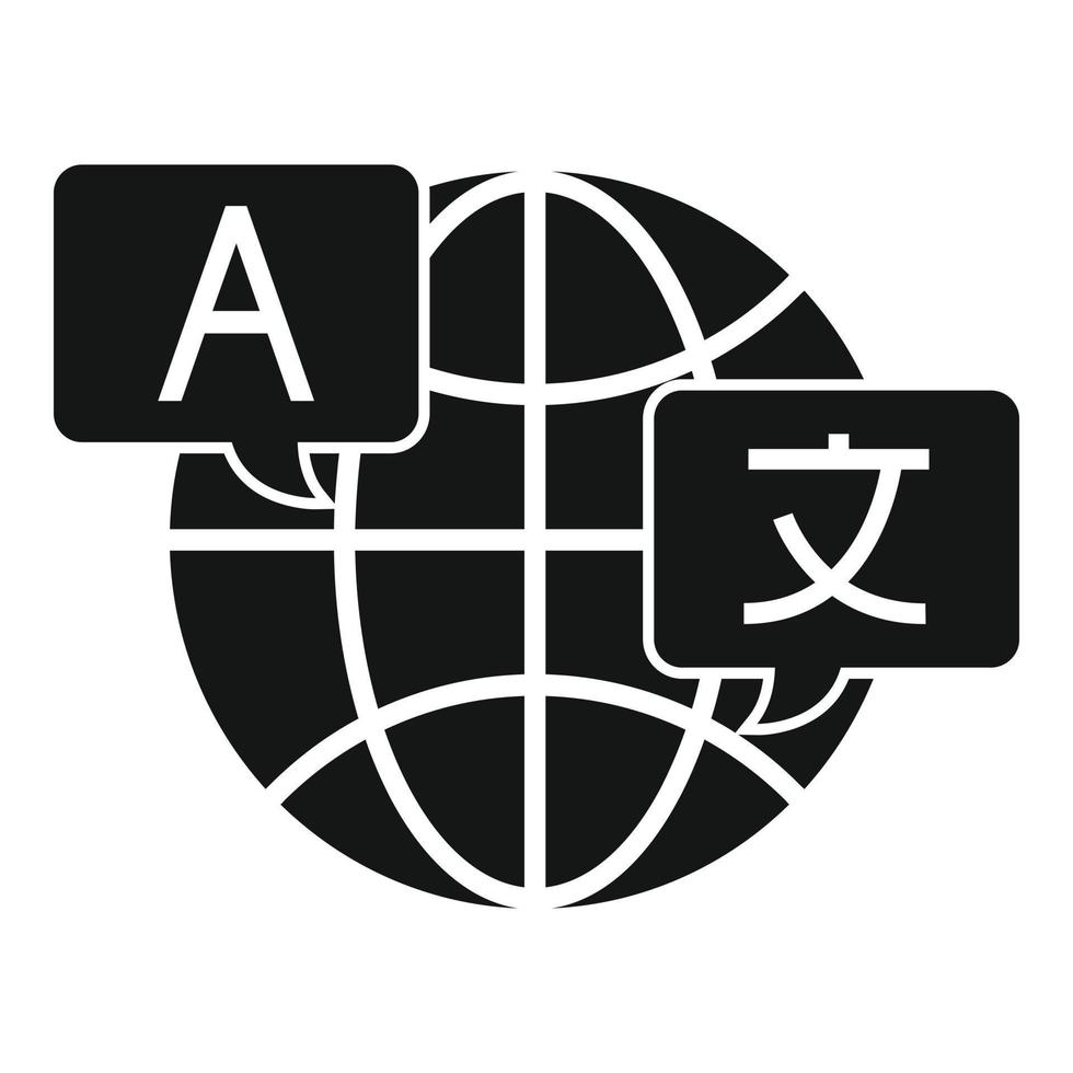 global översättning ikon, enkel stil vektor