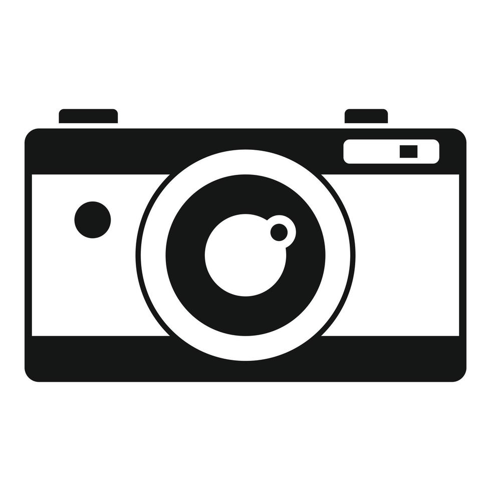 forskare kamera ikon, enkel stil vektor