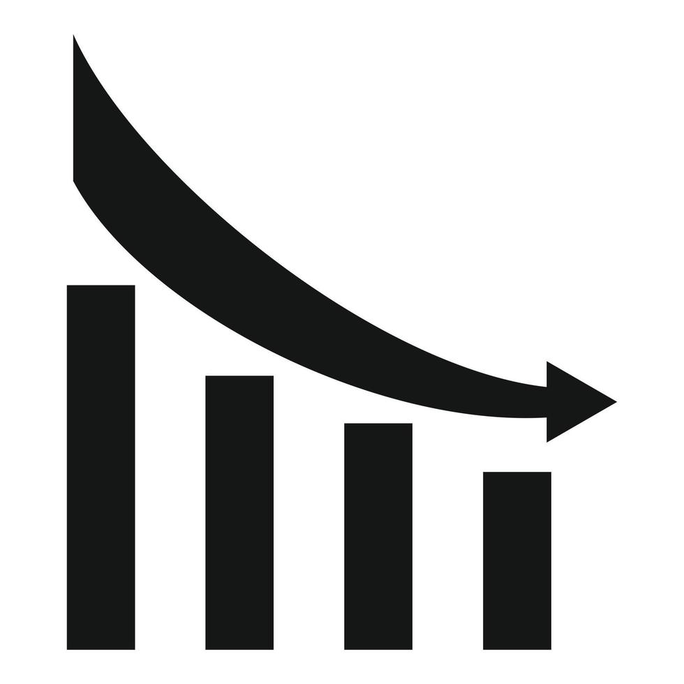 regression Bank ikon, enkel stil vektor