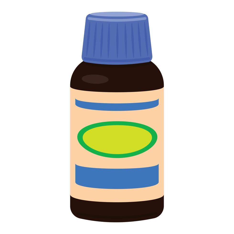 medicin flaska ikon, tecknad serie stil vektor