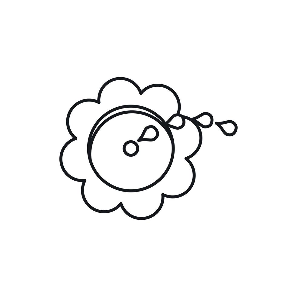 Blumenspinkler-Symbol, Umrissstil vektor