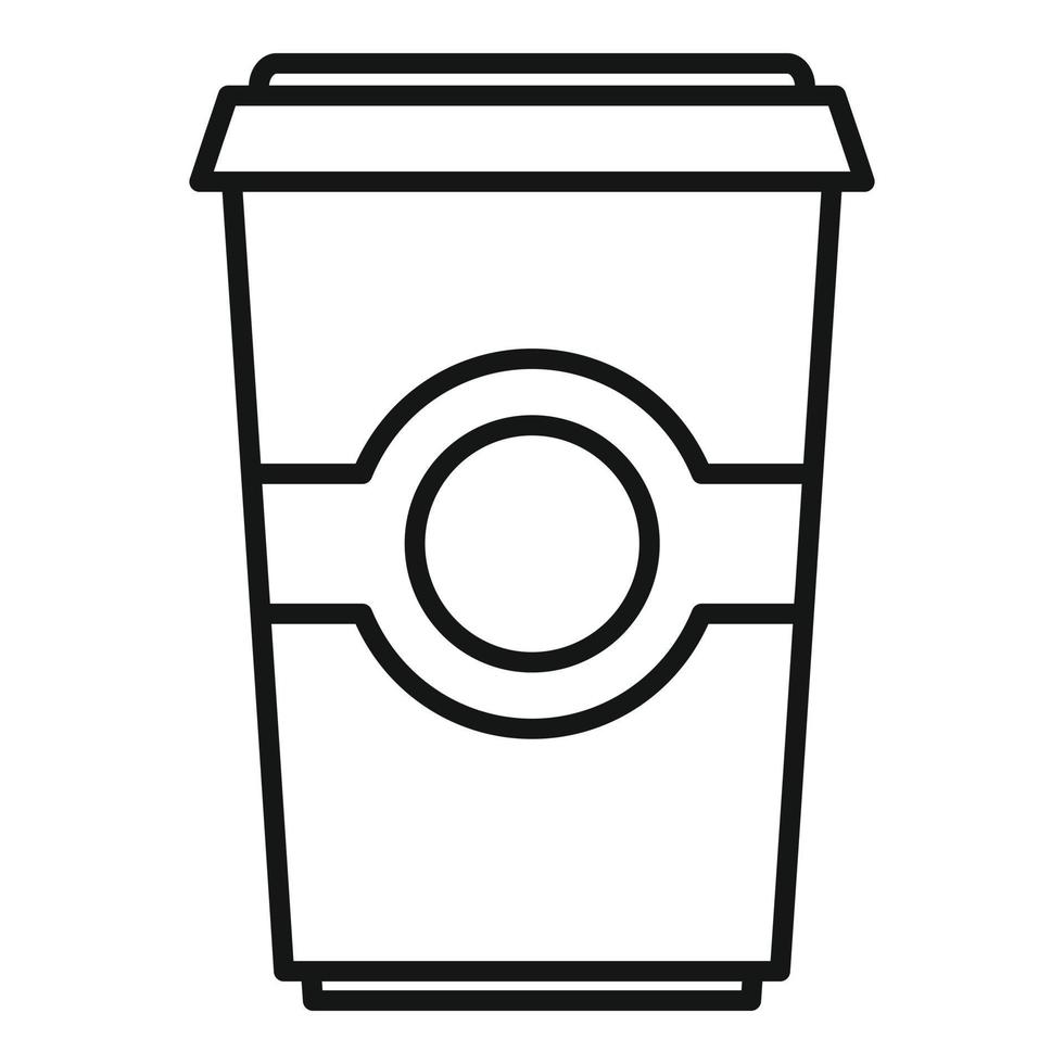 till gå kaffe kopp ikon, översikt stil vektor