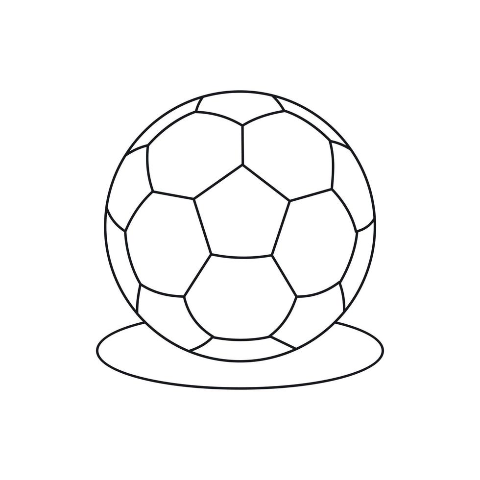 Fußball-Symbol, Umriss-Stil vektor
