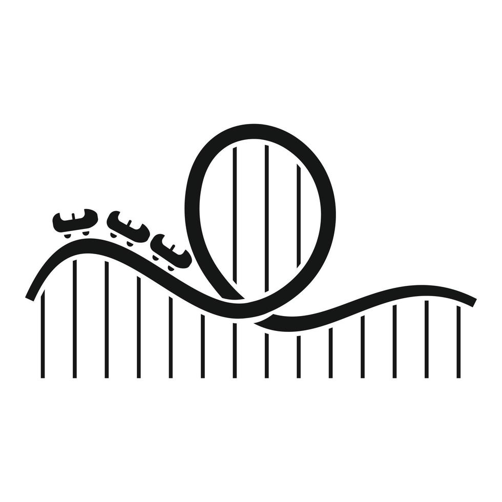 Achterbahn-Karussell-Symbol, einfacher Stil vektor
