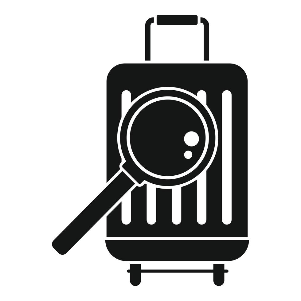 Symbol für die Steuerung der Reisetasche, einfacher Stil vektor
