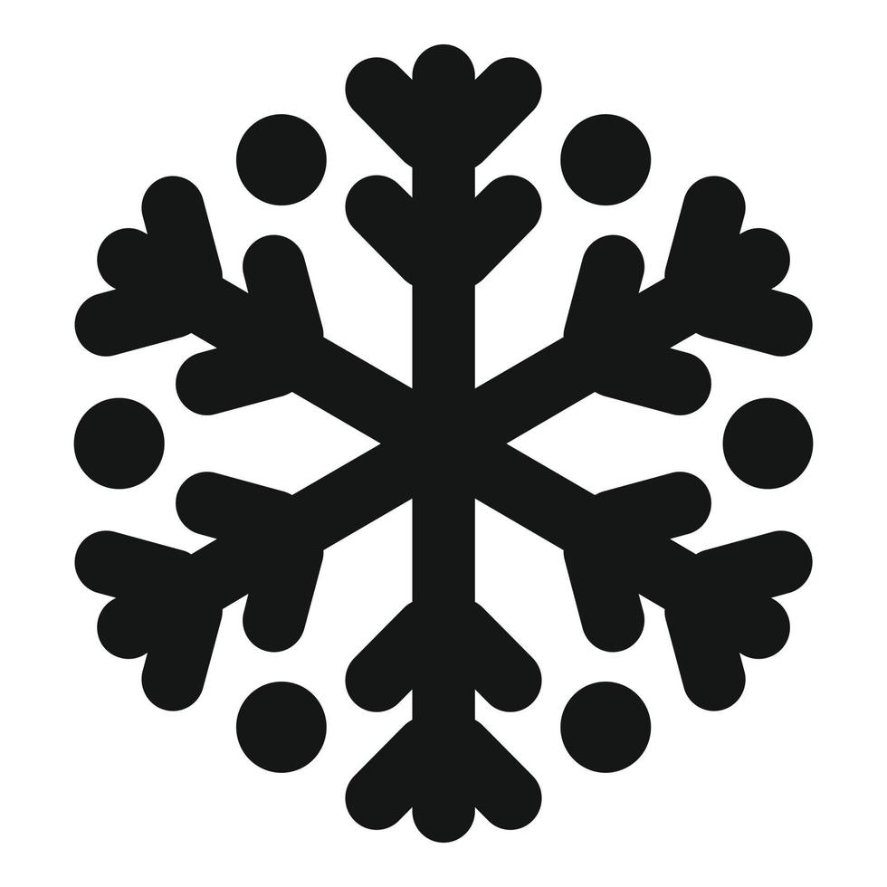 Wetter-Schneeflocke-Symbol, einfachen Stil vektor
