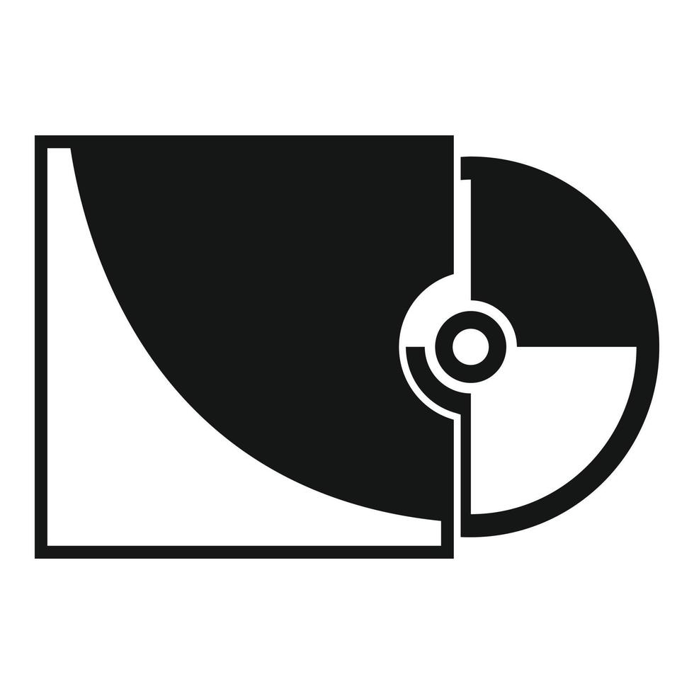 lagring CD disk ikon, enkel stil vektor
