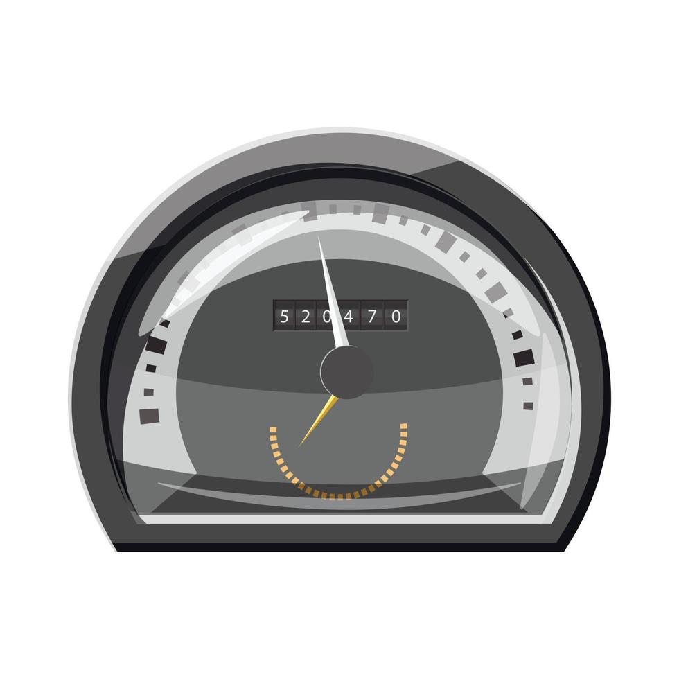 grauer Tachometer für Autos Symbol, Cartoon-Stil vektor