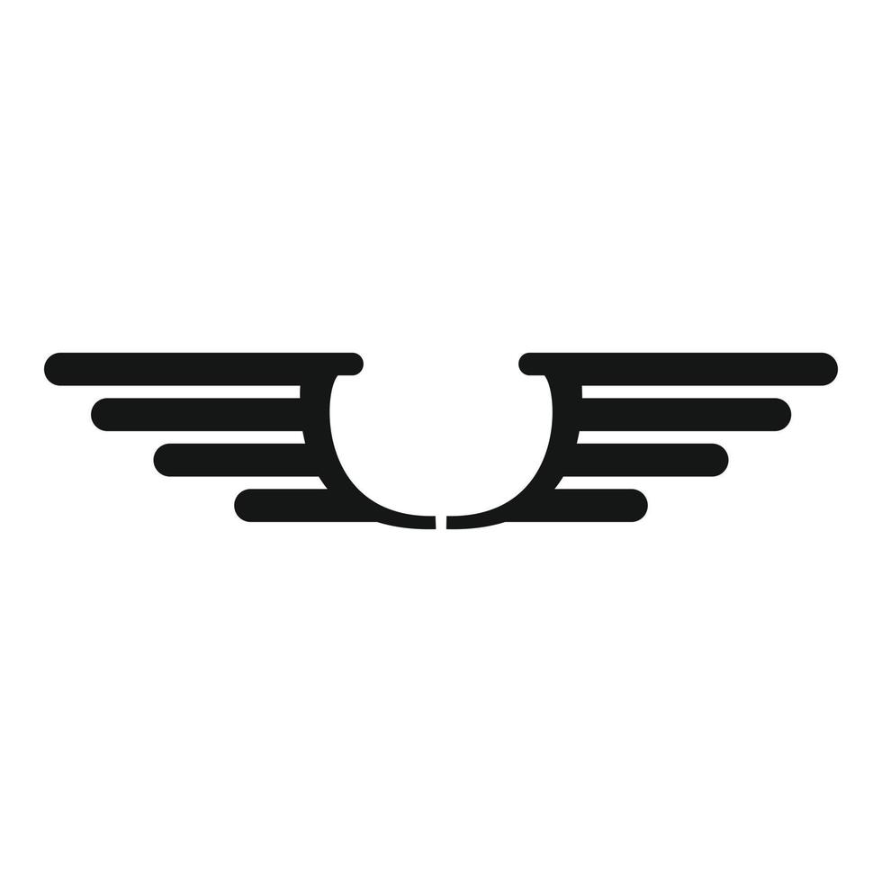 Luftwaffenflügel-Symbol, einfacher Stil vektor