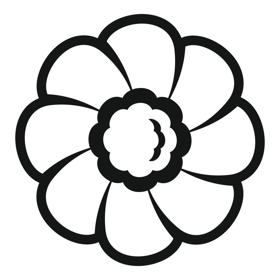 blomma kex ikon, enkel stil vektor