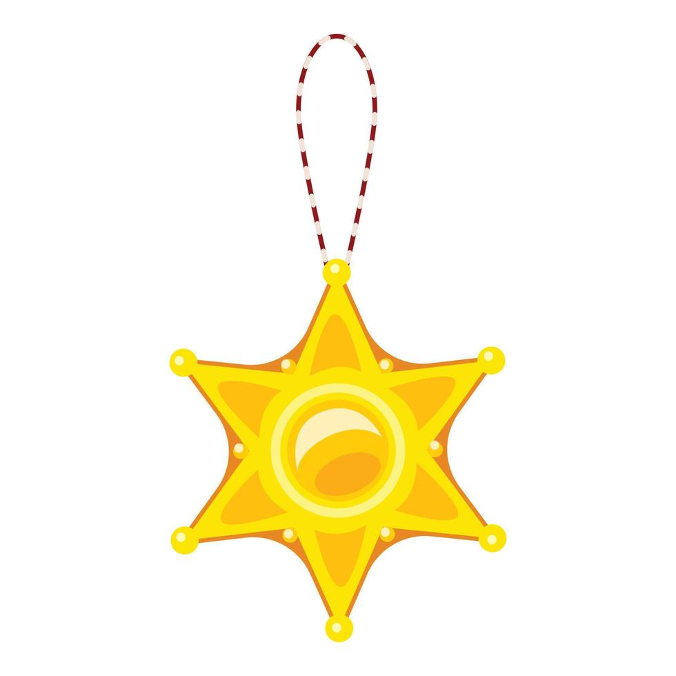 gyllene stjärna ikon, tecknad serie stil vektor