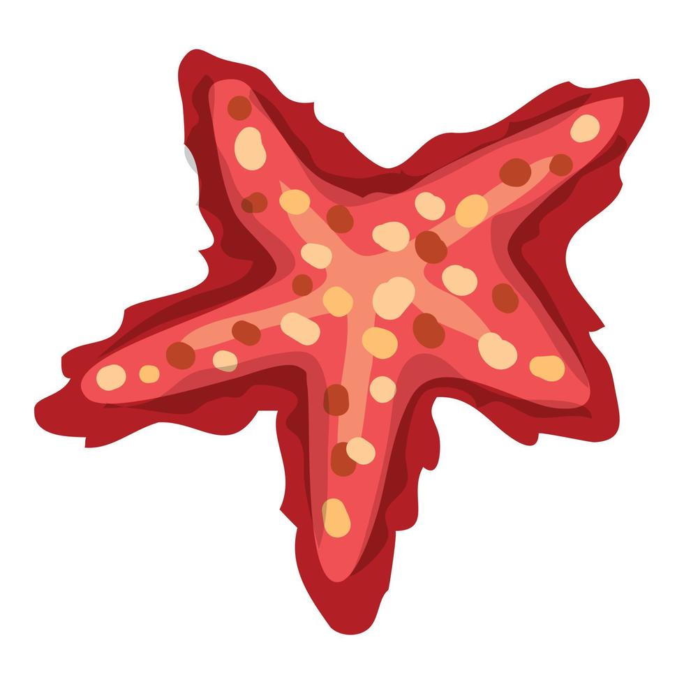 akvarium hav stjärna ikon, tecknad serie stil vektor