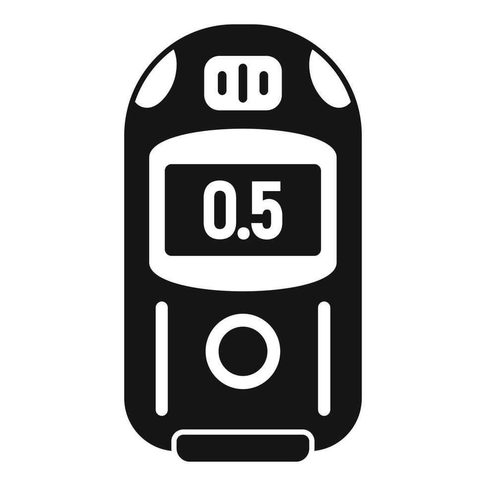 digital dosimeter ikon, enkel stil vektor