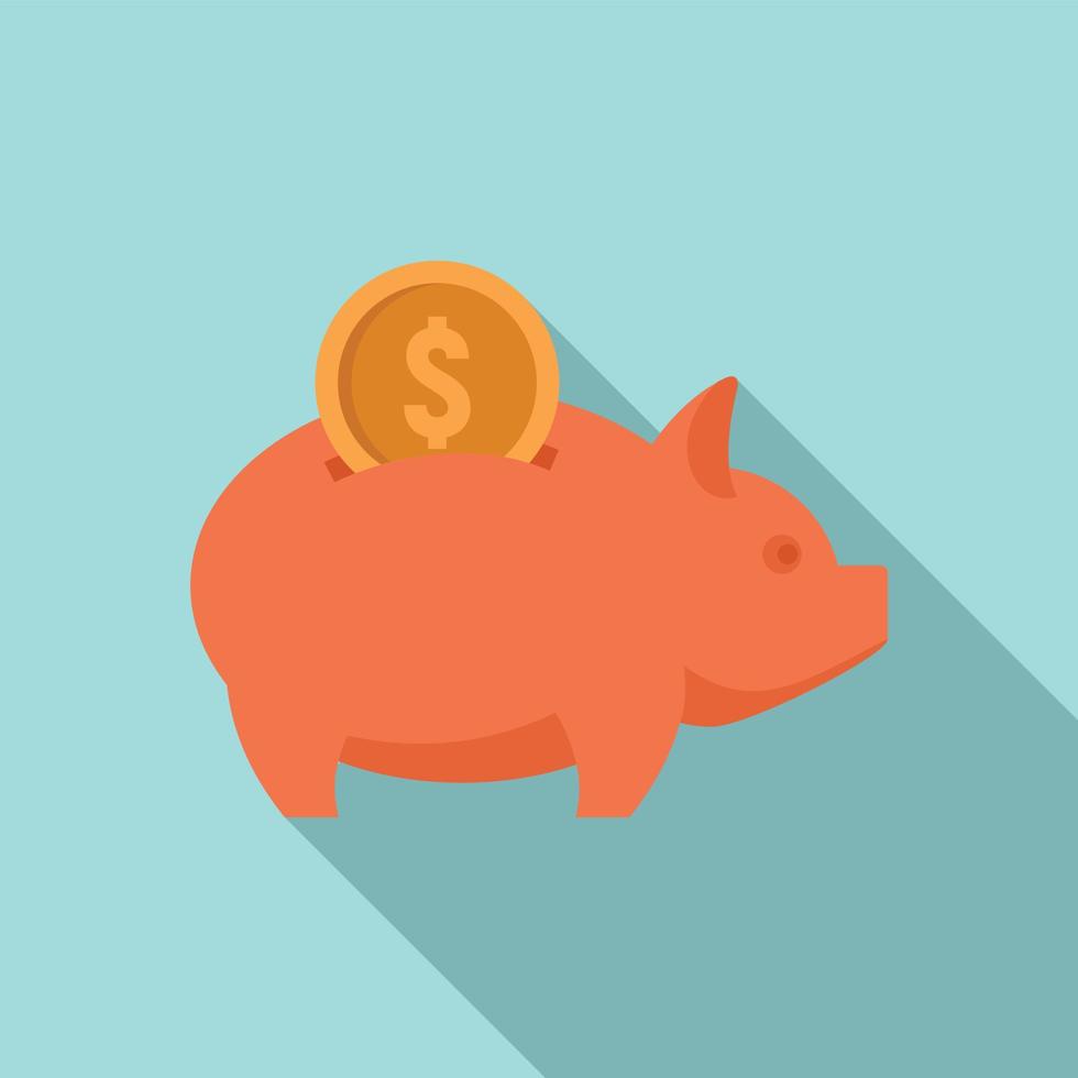 crowdfunding nasse Bank ikon, platt stil vektor