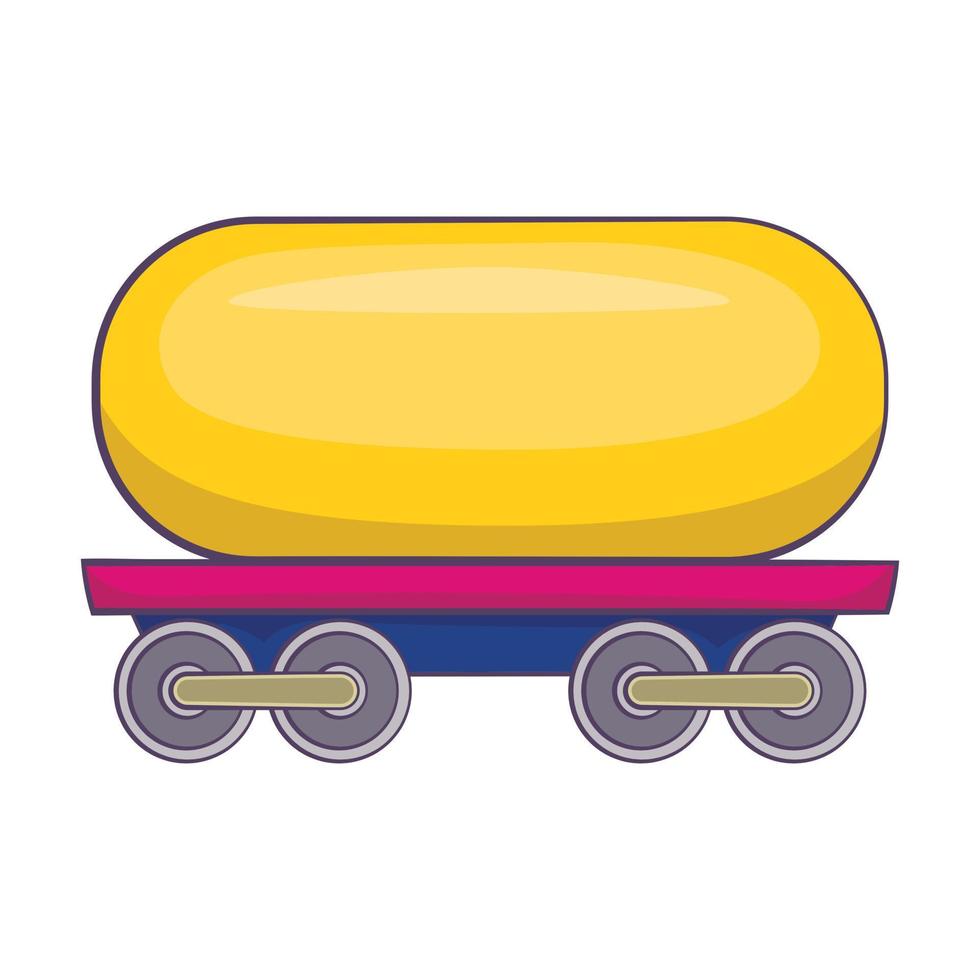 Tankwagen für Benzin-Symbol, Cartoon-Stil vektor