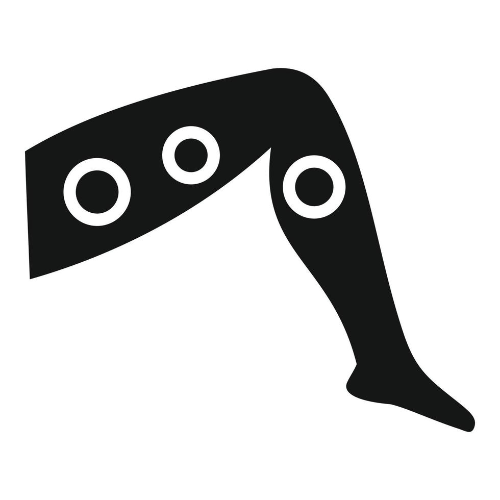 Bein-Fuß-Laser-Haarentfernungssymbol, einfacher Stil vektor