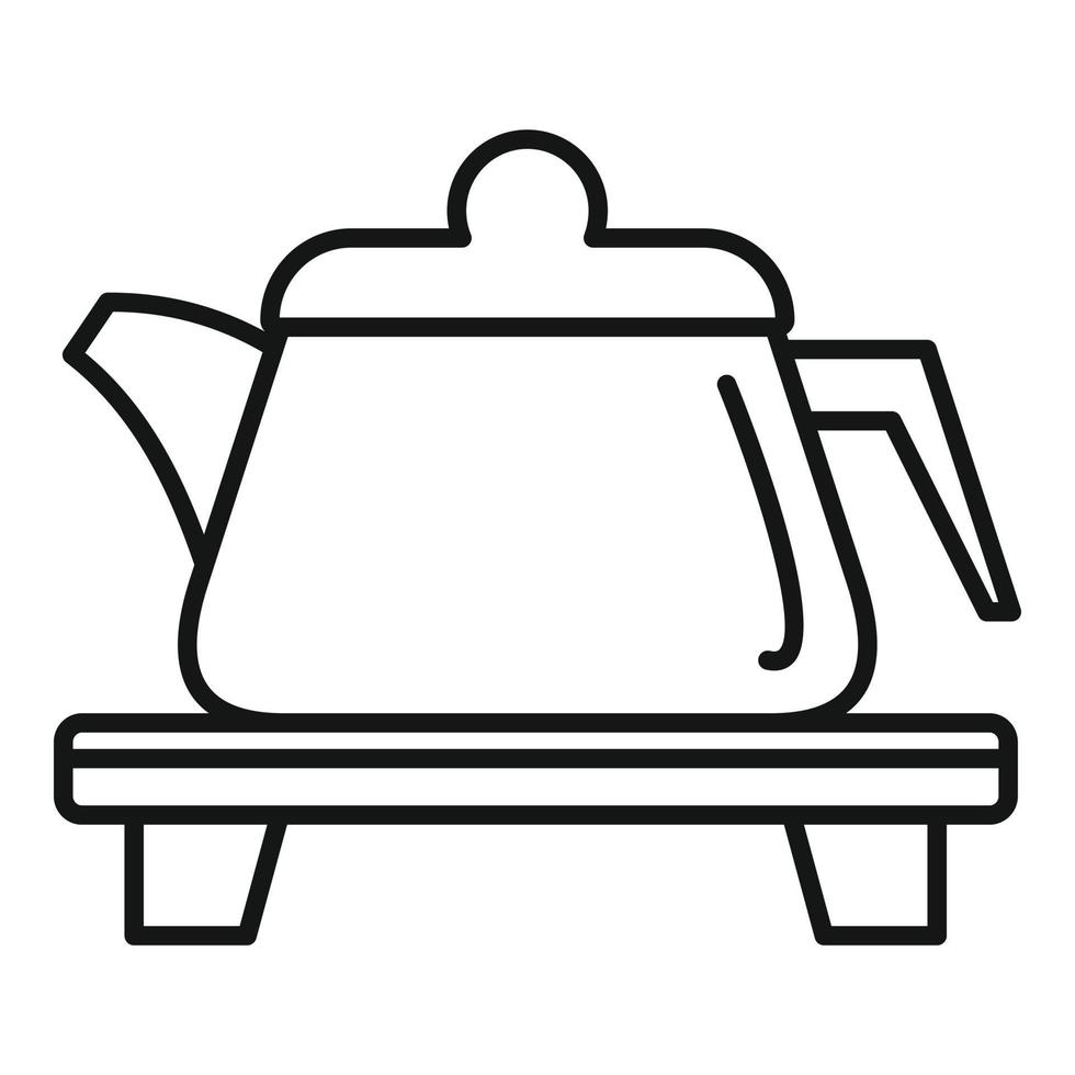 Symbol für die Teezeremonie, Umrissstil vektor