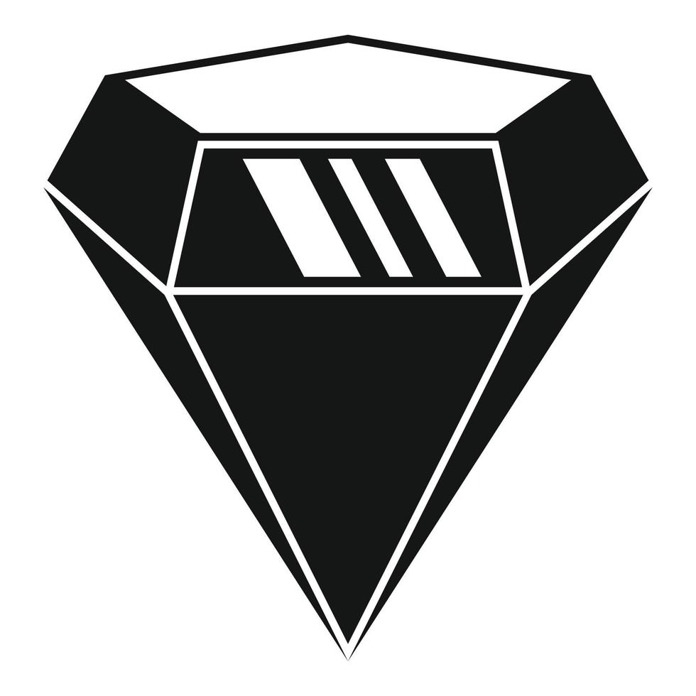 Casino-Diamant-Symbol, einfacher Stil vektor