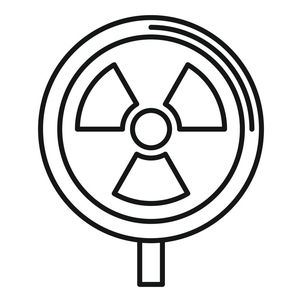 radioaktives Symbol für Biogefährdung, Umrissstil vektor