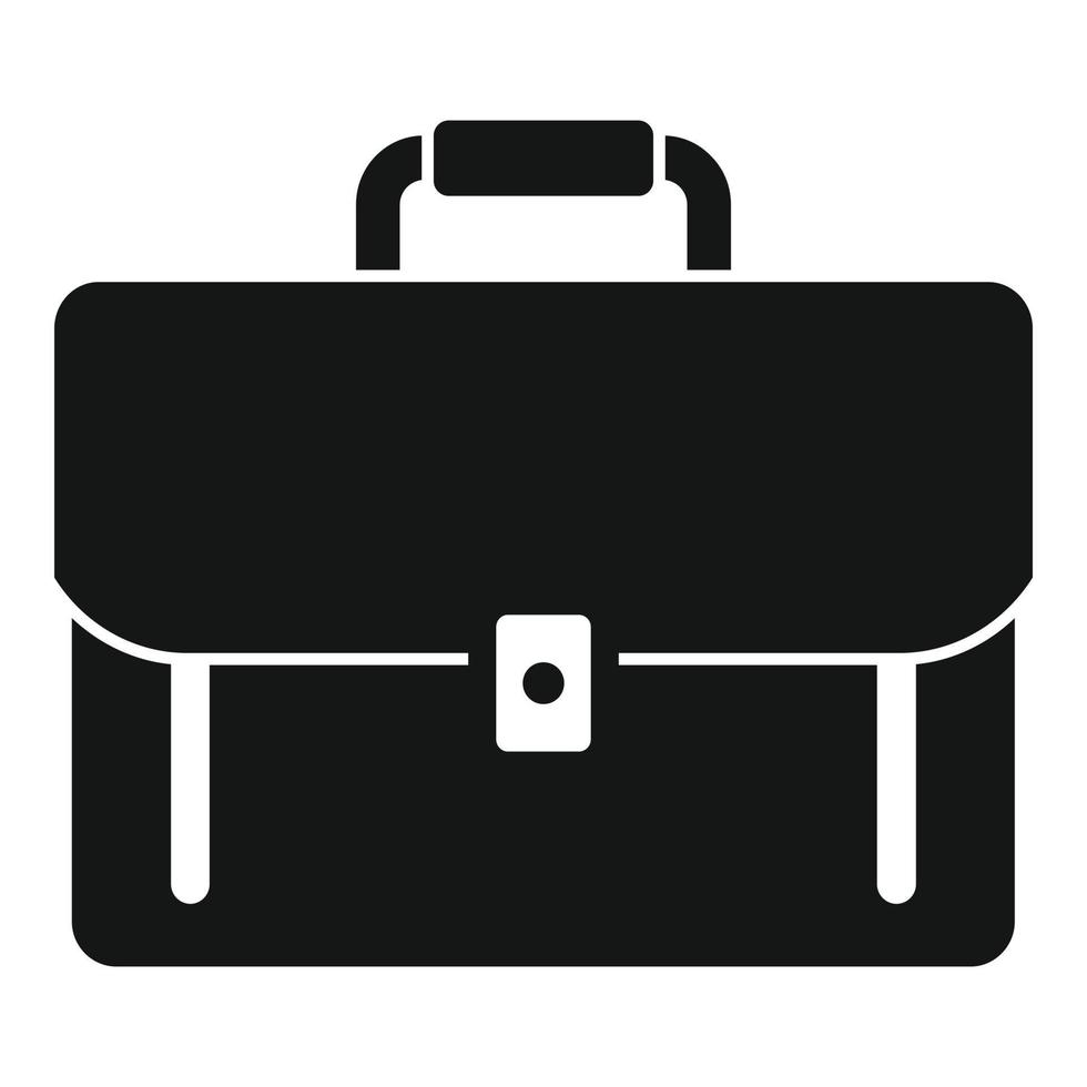 Office-Manager-Aktenkoffer-Symbol, einfacher Stil vektor