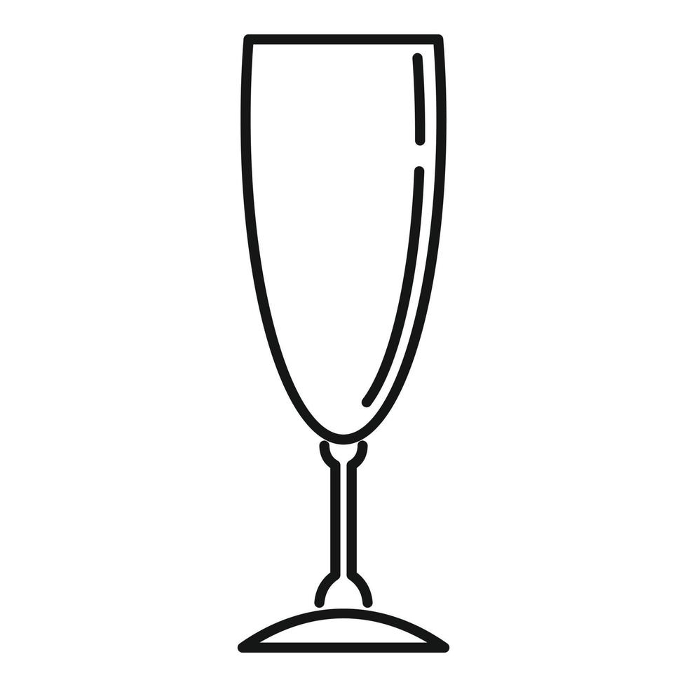 Restaurant Weinglas-Symbol, Umrissstil vektor