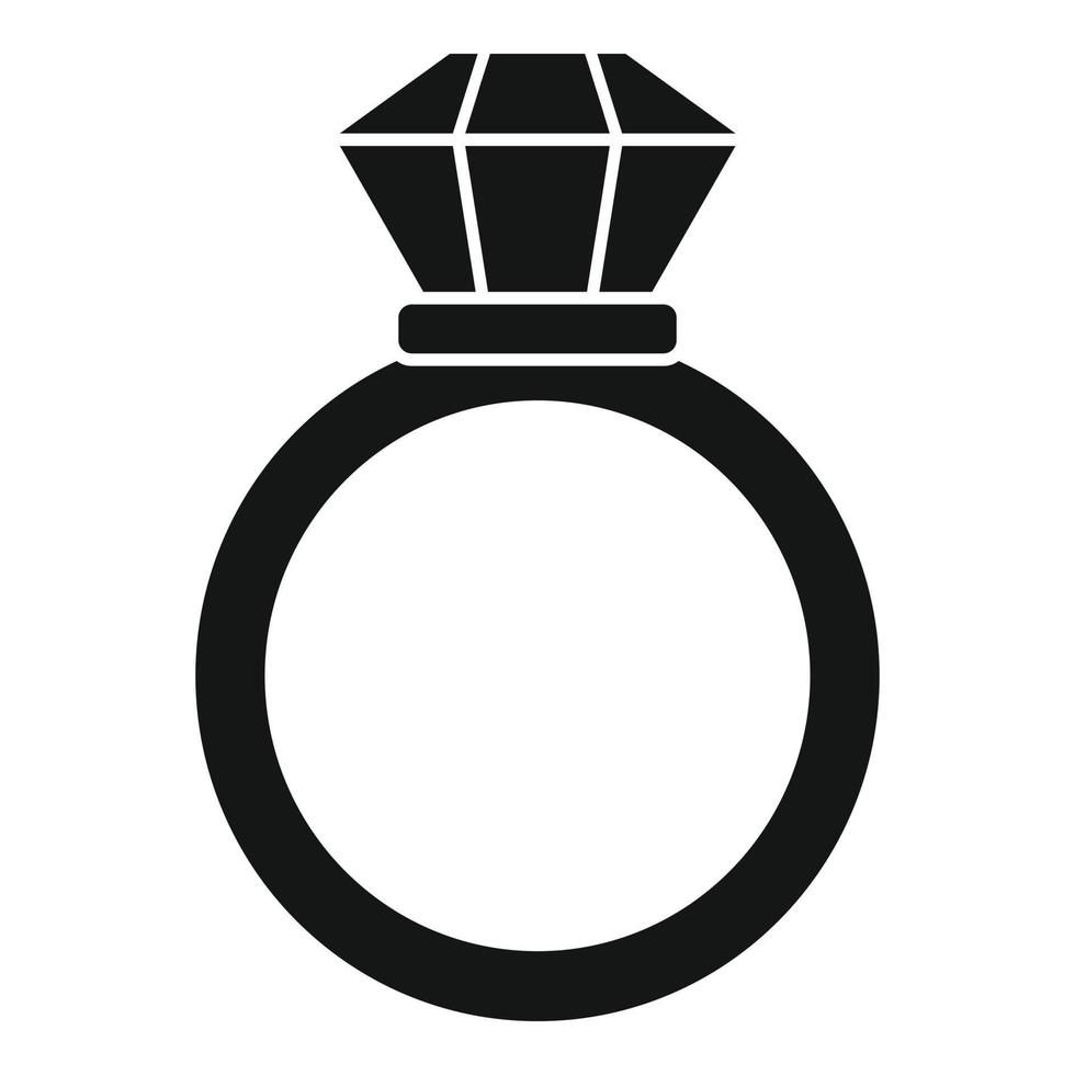 Notar-Goldring-Symbol, einfacher Stil vektor