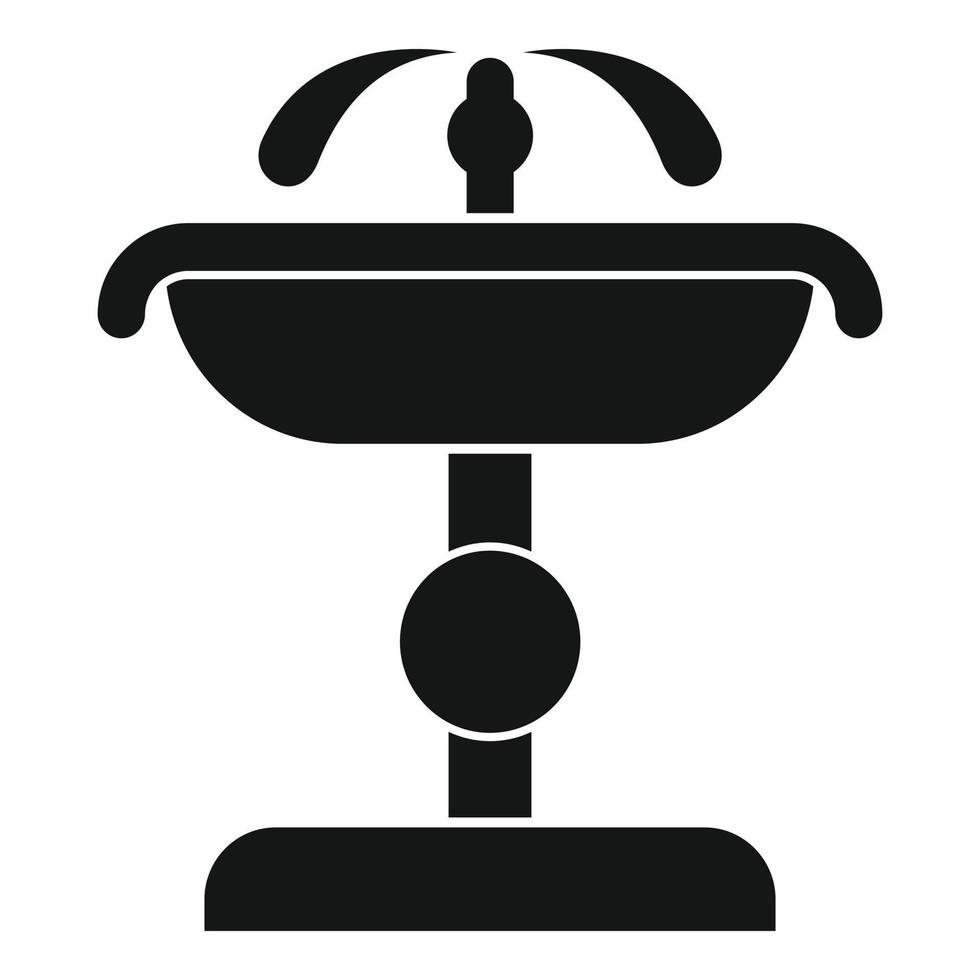 Architektur-Trinkbrunnen-Symbol, einfacher Stil vektor